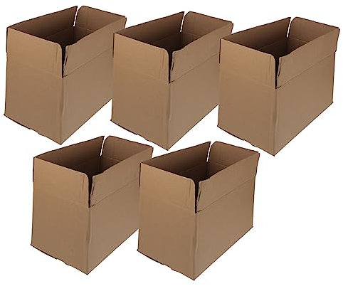 STOBOK 5 Stück Kartons Express-Box lagercontainer vorratsbehälter Lagerbox Mailer aus Wellpappe Umzugskartons schwere Versandkartons Kartons aus Wellpappe Aufbewahrungsboxen aus Wellpappe