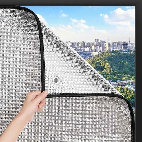 Aluminium Wärmedämmung Isolierfolie Sichtschutzfolie Fensterfolie UV-Schutz Sonnenschutzfolie Sonnenschutzfolie Mit Saugnapf verdunkelnde Fensterfolie,für Zuhause und Büro