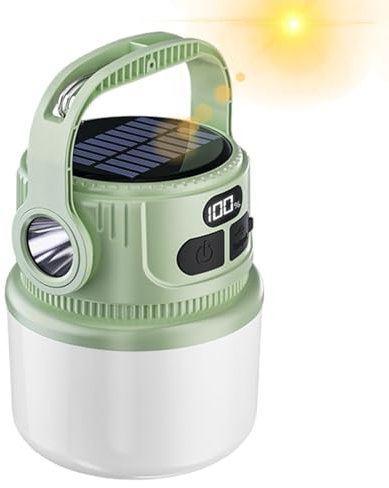 Lampes de camping rechargeables, lanterne solaire de camping – Lampe de poche de camping rechargeable, lanterne de camping portable, accessoires d'extérieur imperméables rechargeables solaires légers