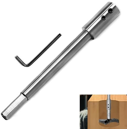 Rallonge de foret 169 mm tige 3/8, rallonge SDS Plus pour trous profonds, tarauds et forets Forstner de 22 mm, rallonge de foret plat, idéal pour scies cloches et supports de perçage