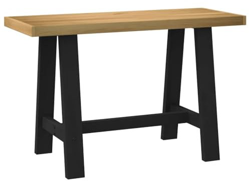 vidaXL Schreibtisch NOAIN A-Form-Beine 120x50x75 cm Massivholz Kiefer, Bürotisch, Arbeitstisch, Laptoptisch, Computertisch, PC-Tisch, Büromöbel