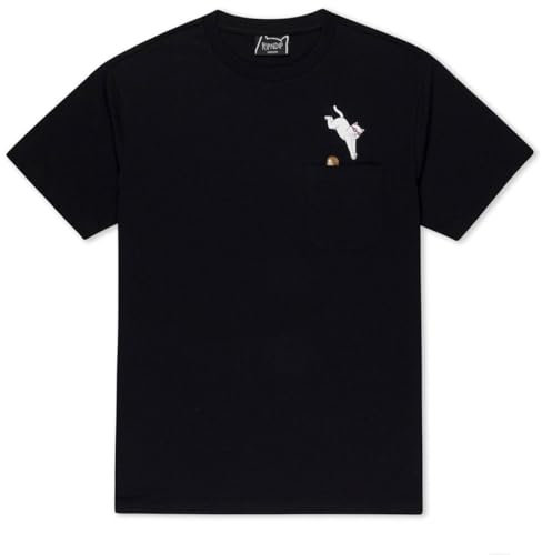 RIPNDIP Jumpin in Pocket T-Shirt, Schwarz, Schwarz, Mittel