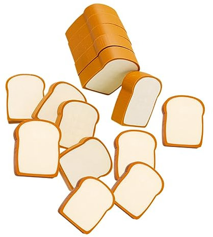 STOBOK Radiergummis Brotform 16 Stück Tpr Material Farbenfroh Langlebig Cartoon Design Für Schule Büro Party