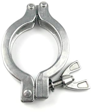 REIUAFWYGV KF Vacuum clamp Set 304 Stainless Steel Aluminum Alloy Flange Ring Center Bracket Pipe Fittings FPM O-Ring KF16 KF25 KF40 KF50(Aluminum KF25 Suit)