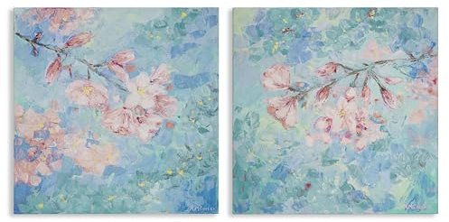 Stupell Industries Yoshino Cherry Blossoms 2 pc Canvas Wall Art Set Design by Ann Marie Coolick, 17 x 17