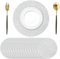 50 tovagliette di carta argento rotonde, tovagliette di carta scintillante argento, tovagliette usa e getta rotonde, 35 cm, decorative per tavolo da pranzo, feste, compleanno