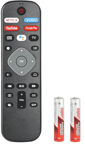 URMT26RST004 Voice Remote Control Compatible with Philips Android Smart TV 65PFL5504/F7 65PFL5604/F7 65PFL5704/F7 Replacement Controller with Netflix YouTube and Google Play Buttons with Batteries