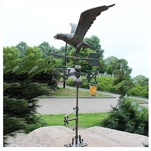 Grande girouette en fonte d'aluminium de 100,8 cm pour décoration de jardin, ferme, maison, pelouse, cour, cadeau créatif