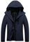 Vijamiy Giacca Impermeabile Donna Cappotto Leggero Con Cappuccio Rimovibile Da Donna Giacche Antipioggia Fodera In Rete Traspirante Escursione All'aperto(Blu navy,XXL)