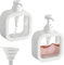 JOZMMZEOOA 2Pcs Soap Dispensers 300MLDishwashing Liquid Shower Gel Shampoo Dispenser White Square Liquid Lotion Hand Dispensers with Pump for Shower and Sink