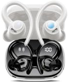 Bluetooth Kopfhörer Sport, in Ear Kopfhörer Kabellos Bluetooth 5.3 mit HD Mic, Herausragender Sound, 48 Std Spielzeit, Dual LED-Anzeige, Comfort Fit, IP7 Wasserdicht Ohrhörer für Sport mit Ohrhaken