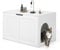 IDMarket - Maison de Toilette Chat - Cache-litière avec Doubles Portes Blanc