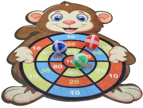 ibasenice 1 Satz Dartscheibe mit klebriger Kugel klebriges Ballspiel Jungenspielzeug im Alter von 8-10 Jahren Brettspiele Indoor- für Planke Plastik Zufällige Farbe