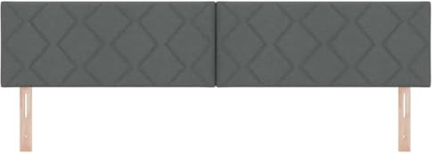 vidaXL Kopfteil mit Diamantblöcken in Hellgrau, 200 cm | Gepolstertes Wanddesign, zeitgenössischer Stil, modernes Schlafzimmermöbel, Kopfteil aus Polyester, stylisches Accessoire für Erwachsene