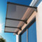 Braune Hohlplatte aus Polycarbonat mit UV-Schutz vor Regen und Schnee,Veranda Haustürvordach,Sonnenschutz Terrassen Türüberdachung,50/65/80/100/120/150cm Eingangsmarkise (50x290cm/20 x114)
