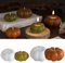 Lot de 2 moules en silicone en forme de citrouille WISIRENT - Moule en silicone pour citrouille - Moule en silicone pour citrouille - Bougeoir en silicone - Moule en silicone pour Halloween - Moule en
