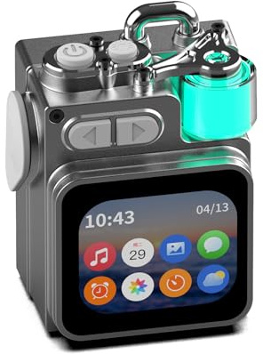 XUMIUZIY mi NI Bluetooth Lautsprecher, Tragbarer Kabelloser Lautsprecher mit Touchscreen, RGB Umgebungslicht, Kraftvoller Lauter HD Sound, BT 5.4, 6H Wiedergabe, für Zuhause/im
