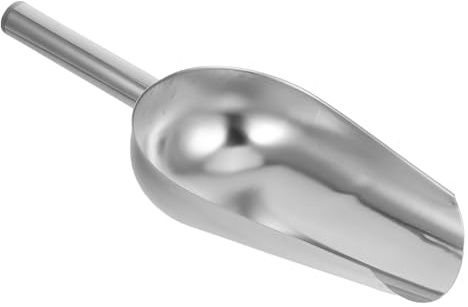 Cuchara para Hielo de Acero Inoxidable, 1 Pieza, Plata | Scoop para Grano, Polvo y Arroz, Diseño Práctico Mango, Uso Cubitos, Caramelos y Nueces Secas
