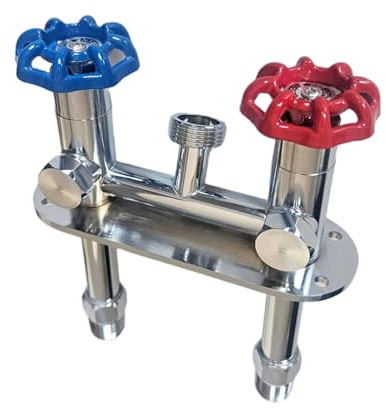Porte de contrôle de robinet d ' eau chaude et froide extérieure de 4 pouces, pour jardin et Patio, Installation à connexion rapide, robinet par temps froid