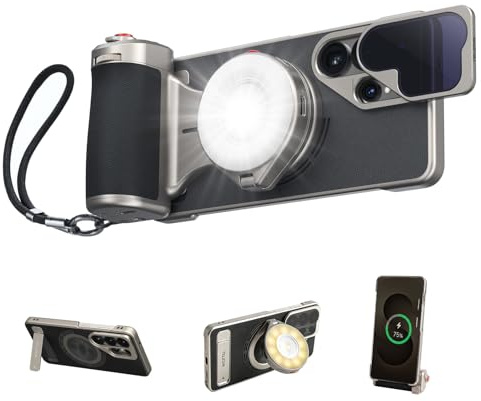Master Grip für Samsung Galaxy S26 Ultra, Smartphone Kamera Griff mit 3200mAh Akku, ND16-Filter,10-facher Blitz mit S26 Ultra Hülle Magsafe, Bietet kabelloses Laden, DSLR Handy Kamera Grip