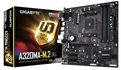 Gigabyte GA-A320MA-M.2 - Carte mère Micro ATX Socket AM4 AMD A320-4x DDR4 - SATA 6Gb/s - USB 3.1-1 x PCI-Express 3.0 16x (Catégorie : Carte mère)