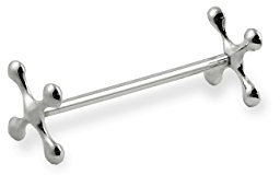 Messerbank Kreuz Silbrig 6 Stück cod.TA01660SP cm 7 by Varotto & Co.