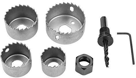 Lochsäge-Kit, 1 Satz Kohlenstoffstahl Lochsäge Bohrer Schneidwerkzeug 32/38/44 / 54mm für die Holzbearbeitung
