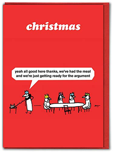 Modern Toss Official Funny Christmas Cards For Family -'Christmas Argument Card' - Hilarious Xmas Cards For Mum Dad Son Daughter Friends Mates - Sold By Brainbox Candy
