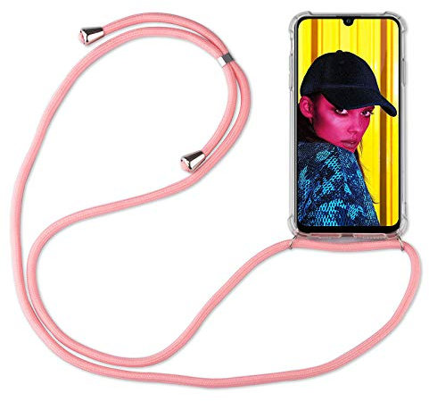 betterfon Hülle Kompatibel mit Huawei P Smart (2019) | Handykette Smartphone Halskette Hülle mit Band | Handyhülle mit Kordel zum Umhängen Kompatibel für P Smart (2019) | Rosa
