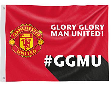 FOCO Officially Licensed Manchester United FC Motivational Slogan Football Club Flag