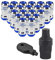 Qiilu M12 X P1.5 20 piezas Tuercas de seguridad, tuercas de rueda de tuercas de carreras de automóviles Tornillo con llave de tuercas y llave hexagonal Apto para ruedas de recambio de Honda(Azul)