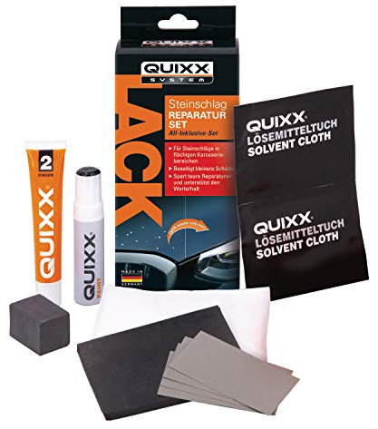 QUIXX 20783 Lack Steinschlag Reparatur Set | Farbe rot | Auto Lack | Steinschläge selber reparieren | Nachlackierung Motorhaube