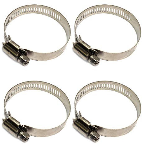 4 Pcs Hose Clamp in 304 Stainless Steel Clip for Soft Pipe with Outer Diameter Range 33-57mm, Clip Width 12mm, Sturdy and Rust Resistant Duct Clamp