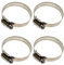 4 Stk Schlauchschelle Edelstahl 304 Clip für Soft Pipe Spannbereich 33-57mm, Bandbreite 12 mm, Robust und rostbeständig Rohrschellen