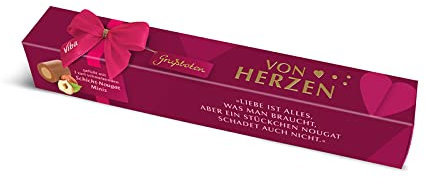 Viba Grußbote, gefüllt mit Nougat-Minis (Von Herzen)
