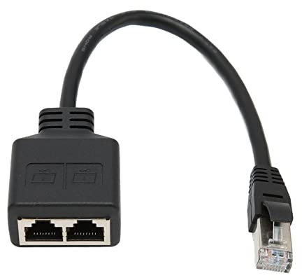 RJ45-Ethernet-Splitter-Kabel, 1 Stecker auf 2 Buchse RJ45-Splitter-Adapter, RJ45-Ethernet-Switch-Adapterkabelverlängerung für CAT7-Ethernet-Buchsen-Splitter
