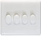 Eurolite Enhance White 4 Gang 2 Way 400W/LED Dimmer Switch