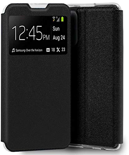 Funda Libro Soporte con Ventana para Realme C35 Color Negra