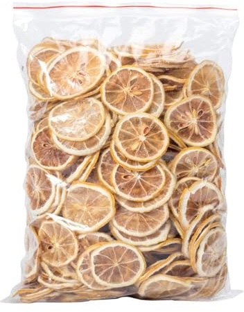 SXET Fette di limone essiccate, 500 g, fette di limone essiccate al sole, ruote di limone disidratate, senza additivi, ideali per la decorazione