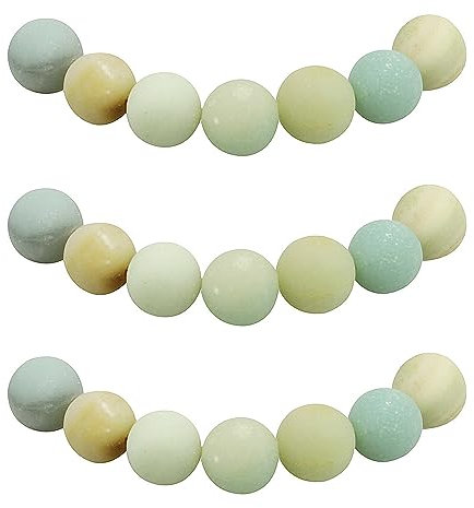 MJDCB Perlen zum Auffädeln 6mm 60 stück Mattierter Amazonit Halbedelsteine Perlen mit Loch Natürliche Lose Runde Steinperlen für Herstellung Schmuck Armbänder Halsketten