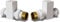 UK Radiators Square White Radiator Valve Pair - White Gloss Finish - Classy and Modern Design 1/2 x 10mm Straight Radiator Valve Pair - Pair of Valves