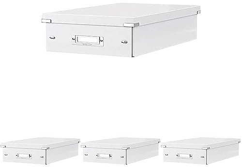 Leitz Click & Store DVD Aufbewahrungsbox, weiß, 60420001 (Packung mit 4)