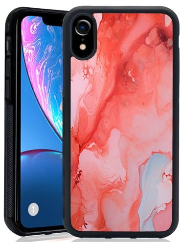 Xioolia Case Suitable for iPhone Xr Tire Case Designer Marble Texture-aa12 Design Pattern Soft Black TPU Rubber and PC Anti-Slip Full Body Protective Phone Case