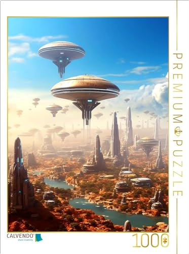 CALVENDO Puzzle Aufbruch - startende fremde Raumschiffe | 1000 Teile Lege-Größe 64 x 48 cm Foto-Puzzle für glückliche Stunden