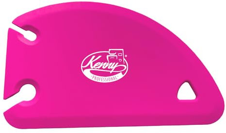 Kenny Professional 3 in 1 Profi-Teigkarte mit Abziehschlitz und Edelstahlkern, BPA frei Silikon Teigschaber, zum Glattstreichen, Arbeitsfläche Reinigen und Portionieren (Pink)