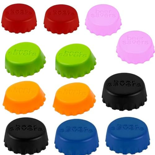 Beer Saver Bouchons,12 pièces capsules de bière,Bouchon de bière Réutilisables marqueur de Bouteille Pour bouteilles de Vin,BièRe,Champagne,Alcool