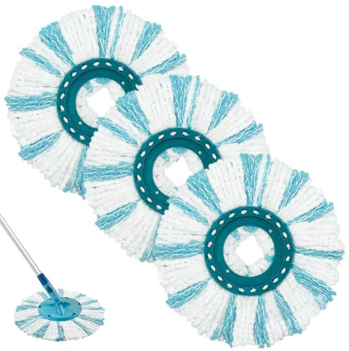 Bodenwischer Ersatzbezug Kompatibel Mit Leifheit Clean Twist Disc Mop Micro Set Mop Wischmopp Bezug Wischmop Ersatzkopf Mikrofaser -3 Stück