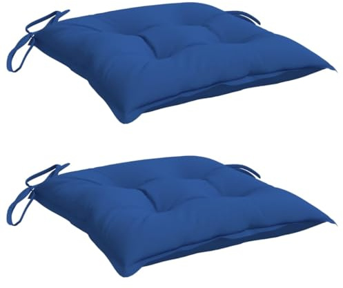 vidaXL Palettenkissen 2 STK., Sitzkissen mit Schaumstofffasern, Rückenkissen für Außen Innen, Sitzpolster Palettenauflage, Blau Oxford-Gewebe