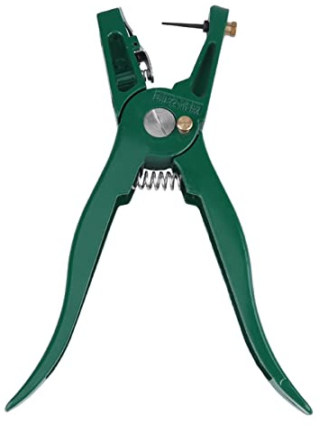 Pinza Marchi Auricolari,Pinze Targhetta Orecchia Bestiame In Acciaio,Pinza Per Marche Auricolari con Perno di Ricambio,Strumento Installazione Targhette Orecchia Maiale Mucca Pecora