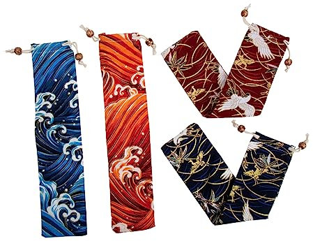 GRADENEVE 4stücke Utensilien-aufbewahrungstaschen Mit Kordelzug Für Besteck Und Geschirr Fächertaschen Als Tischdeko Für Zuhause Und Restaurant